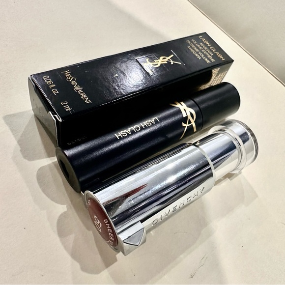 New YSL Mini Mascara and Givenchy Lipstick - Picture 1 of 5